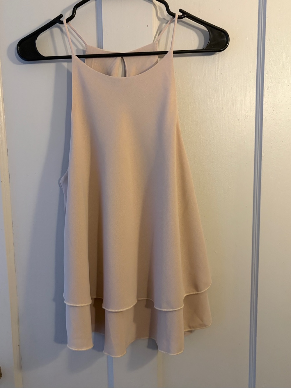 Flowy Neutral Layered Spaghetti Strap Tank